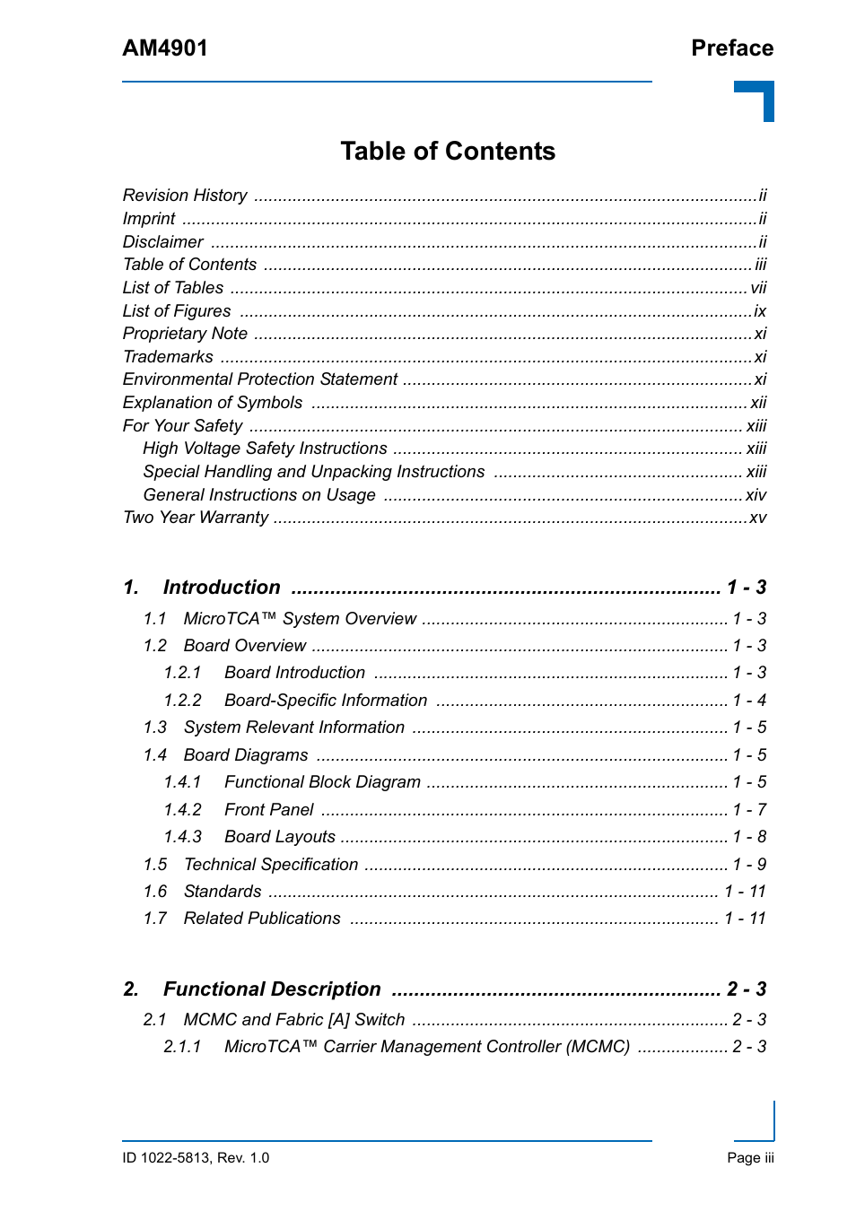 Kontron AM4901 User Manual | Page 3 / 28