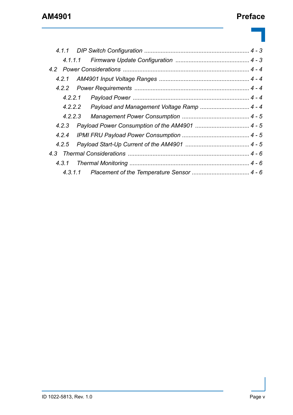 Am4901 preface | Kontron AM4901 User Manual | Page 5 / 28
