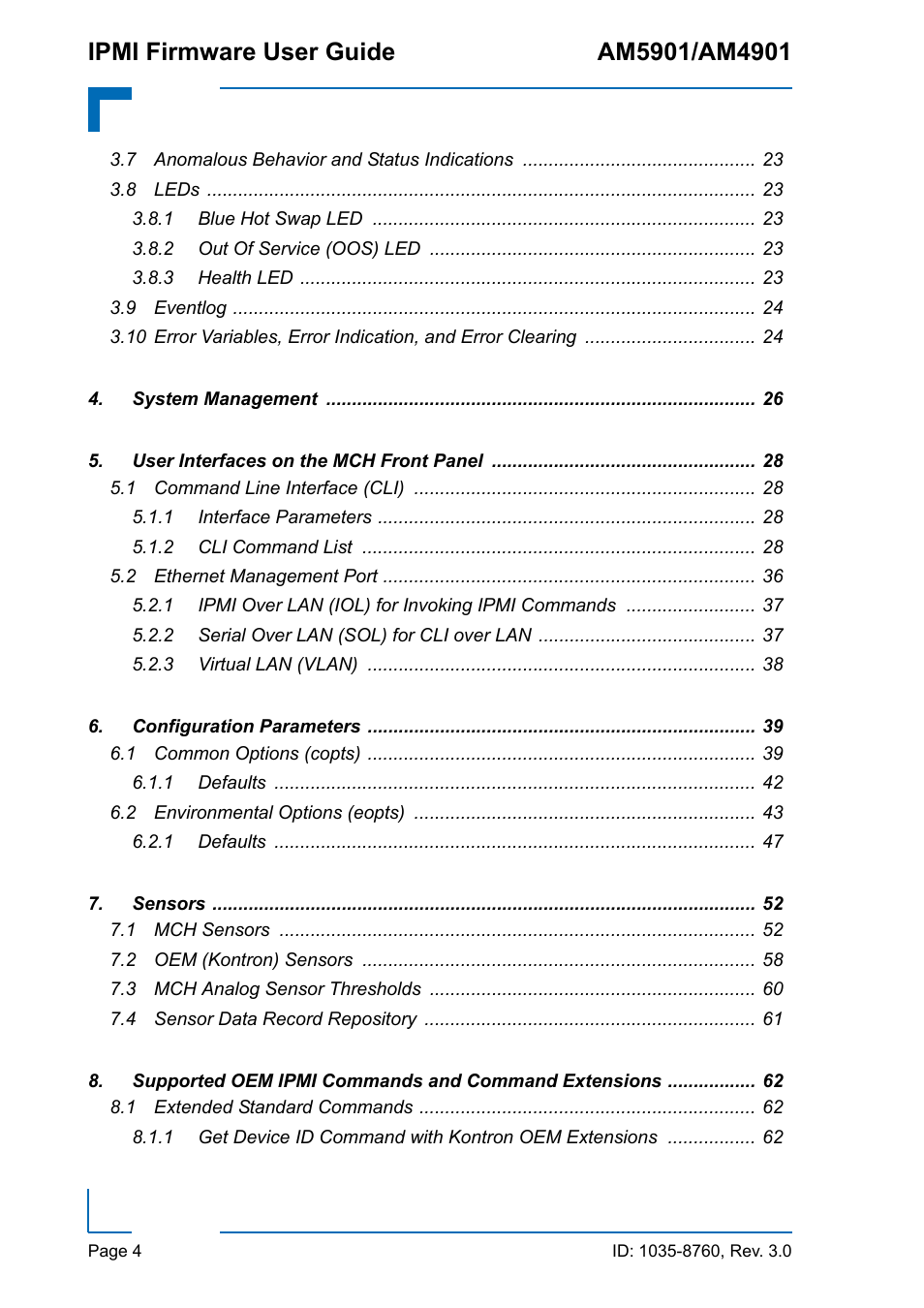 Kontron AM4901 IPMI User Manual | Page 4 / 92