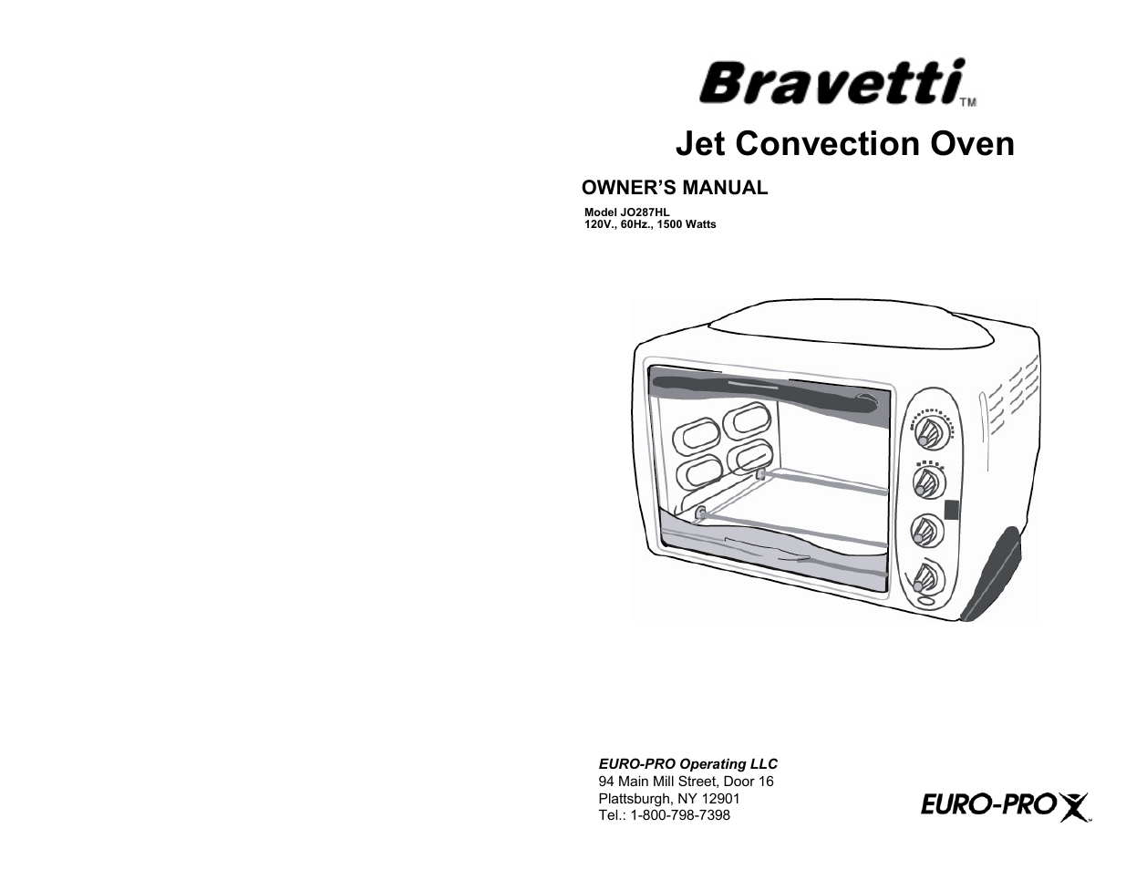 Bravetti JO287HL User Manual | 8 pages