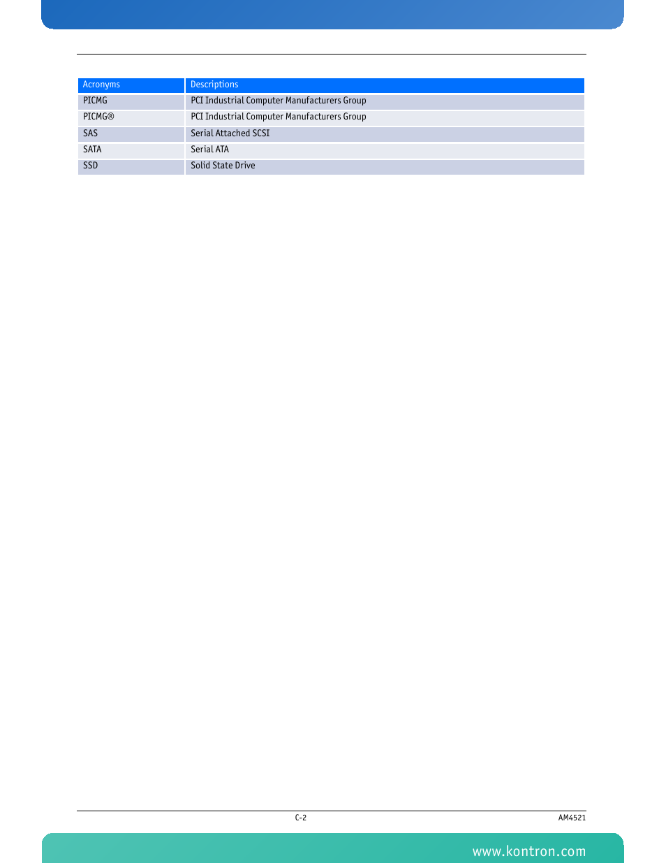 Kontron AM4521 User Manual | Page 30 / 30