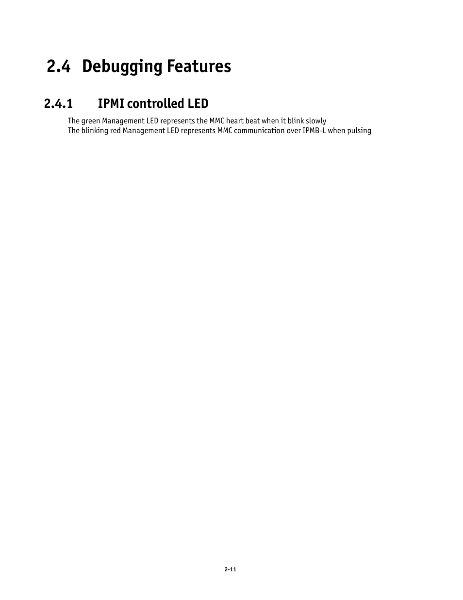 4 debugging features, 1 ipmi controlled led, Debugging features -11 | Kontron AM4520 Manual User Manual | Page 27 / 37