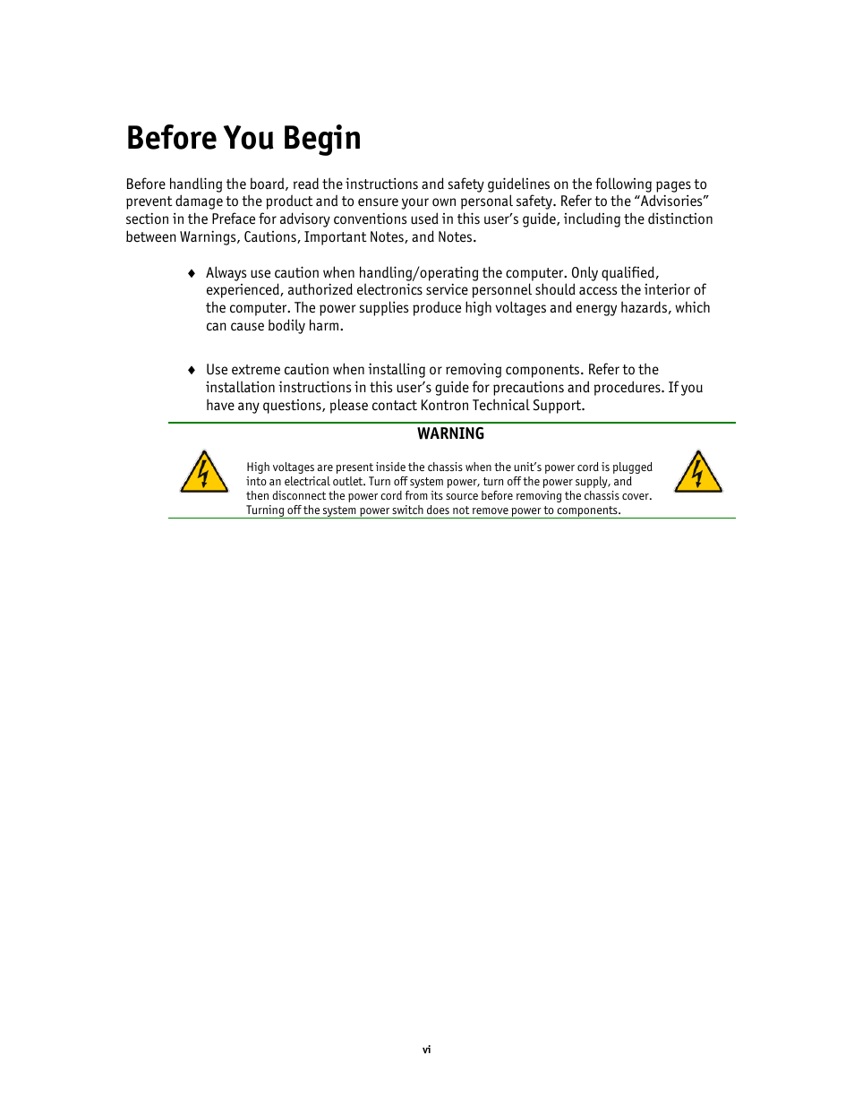 Before you begin | Kontron AM4520 Manual User Manual | Page 7 / 37