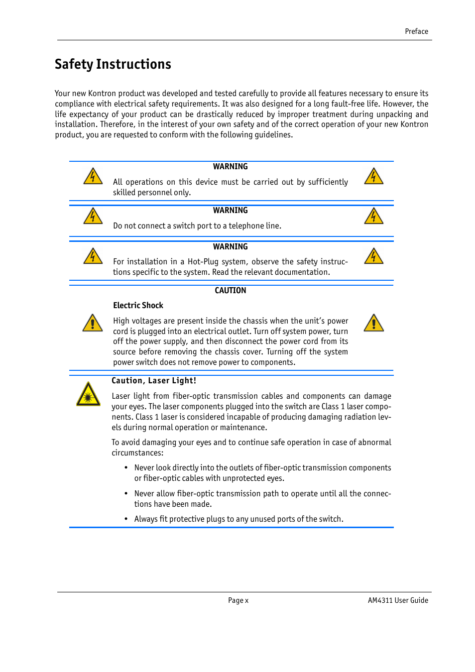 Safety instructions | Kontron AM4311 User Manual | Page 10 / 48