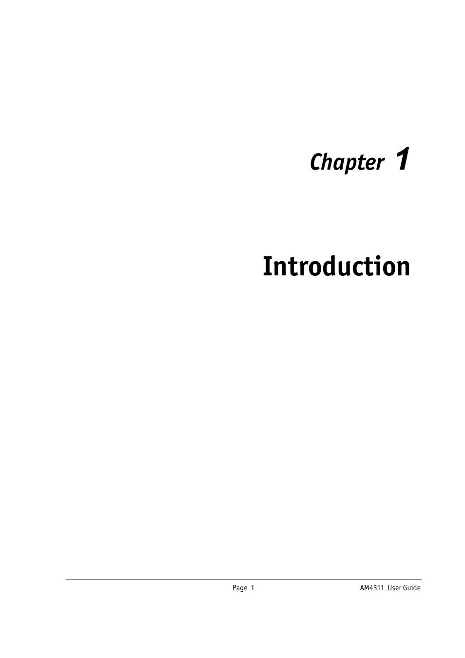 Introduction, Chapter | Kontron AM4311 User Manual | Page 16 / 48