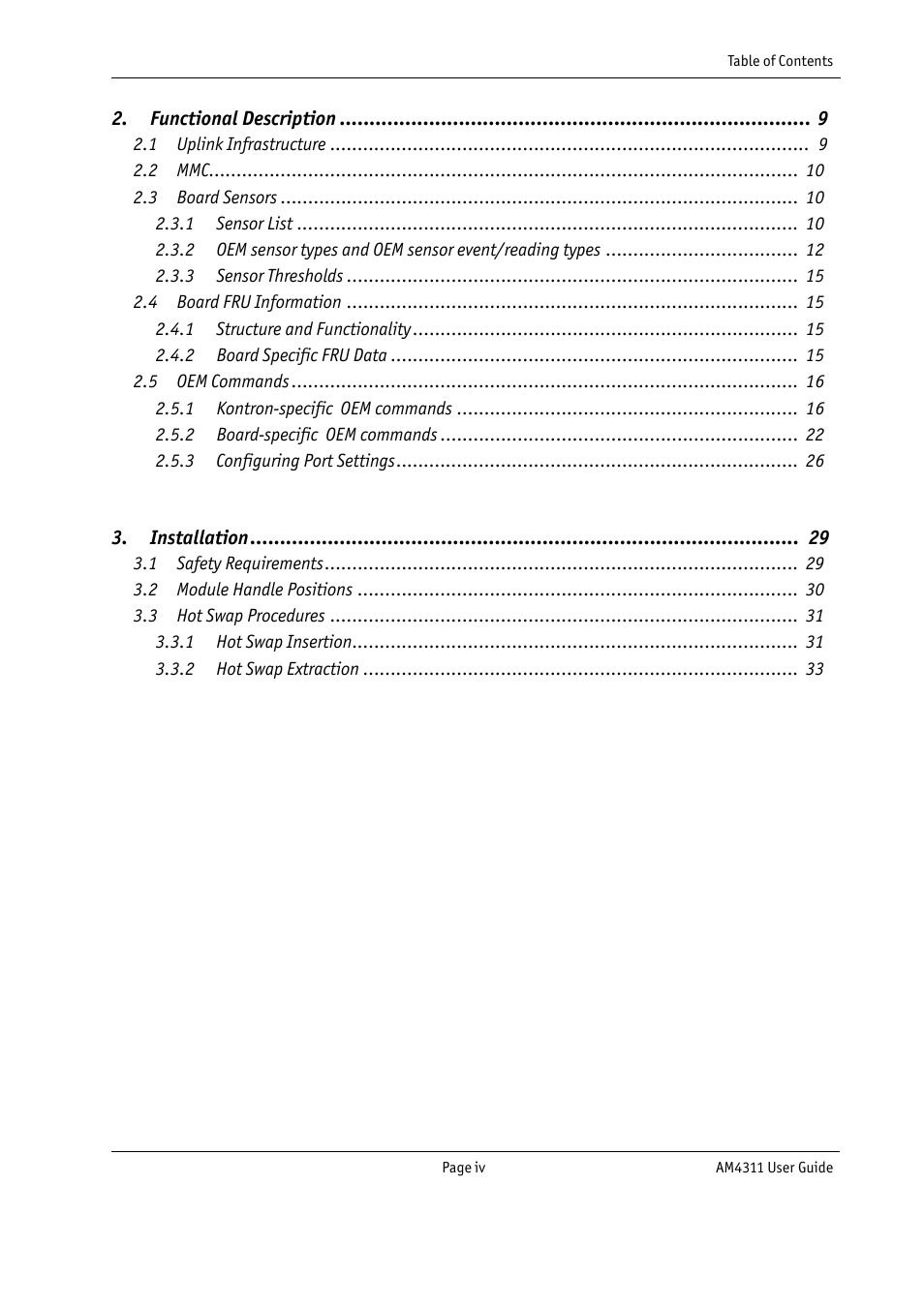 Kontron AM4311 User Manual | Page 4 / 48