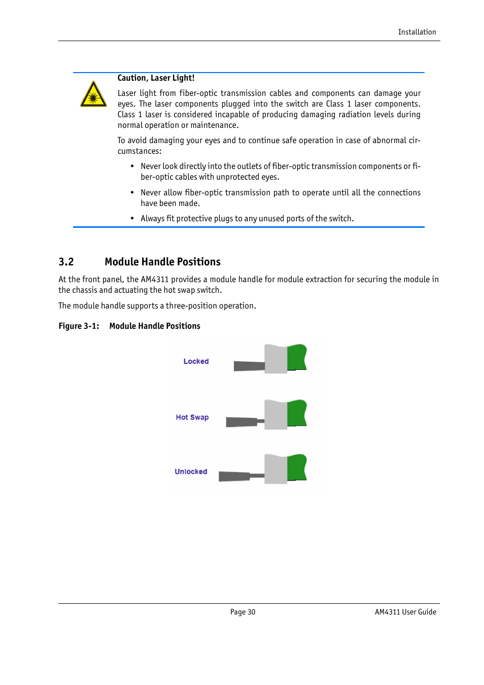 2 module handle positions | Kontron AM4311 User Manual | Page 45 / 48