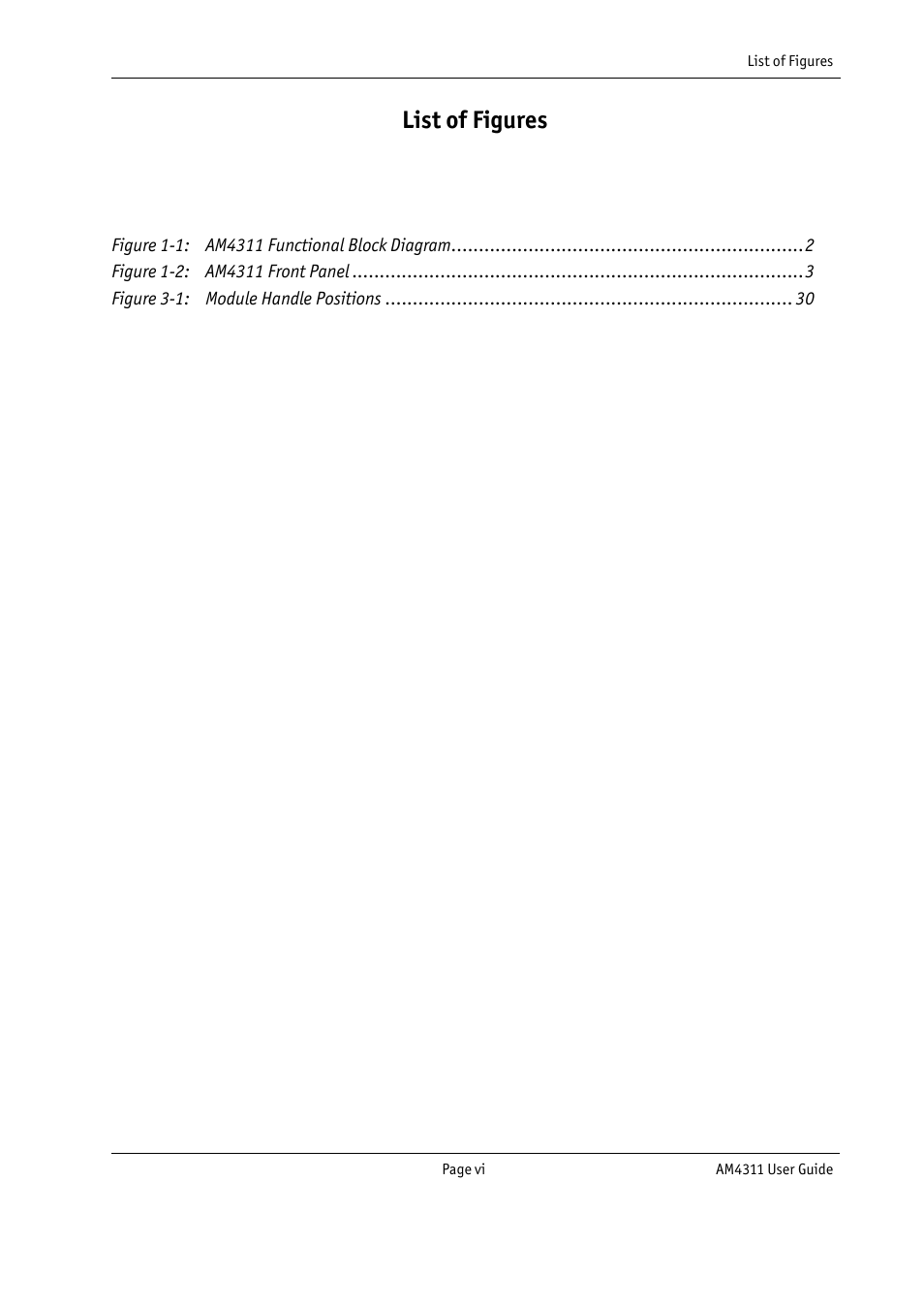 List of figures | Kontron AM4311 User Manual | Page 6 / 48