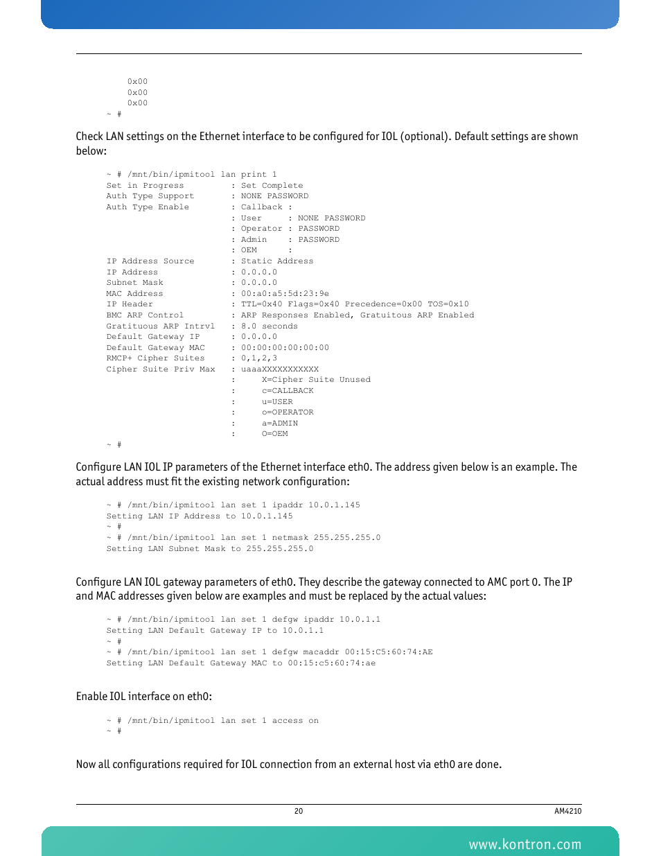 Kontron AM4210 User Manual | Page 35 / 91