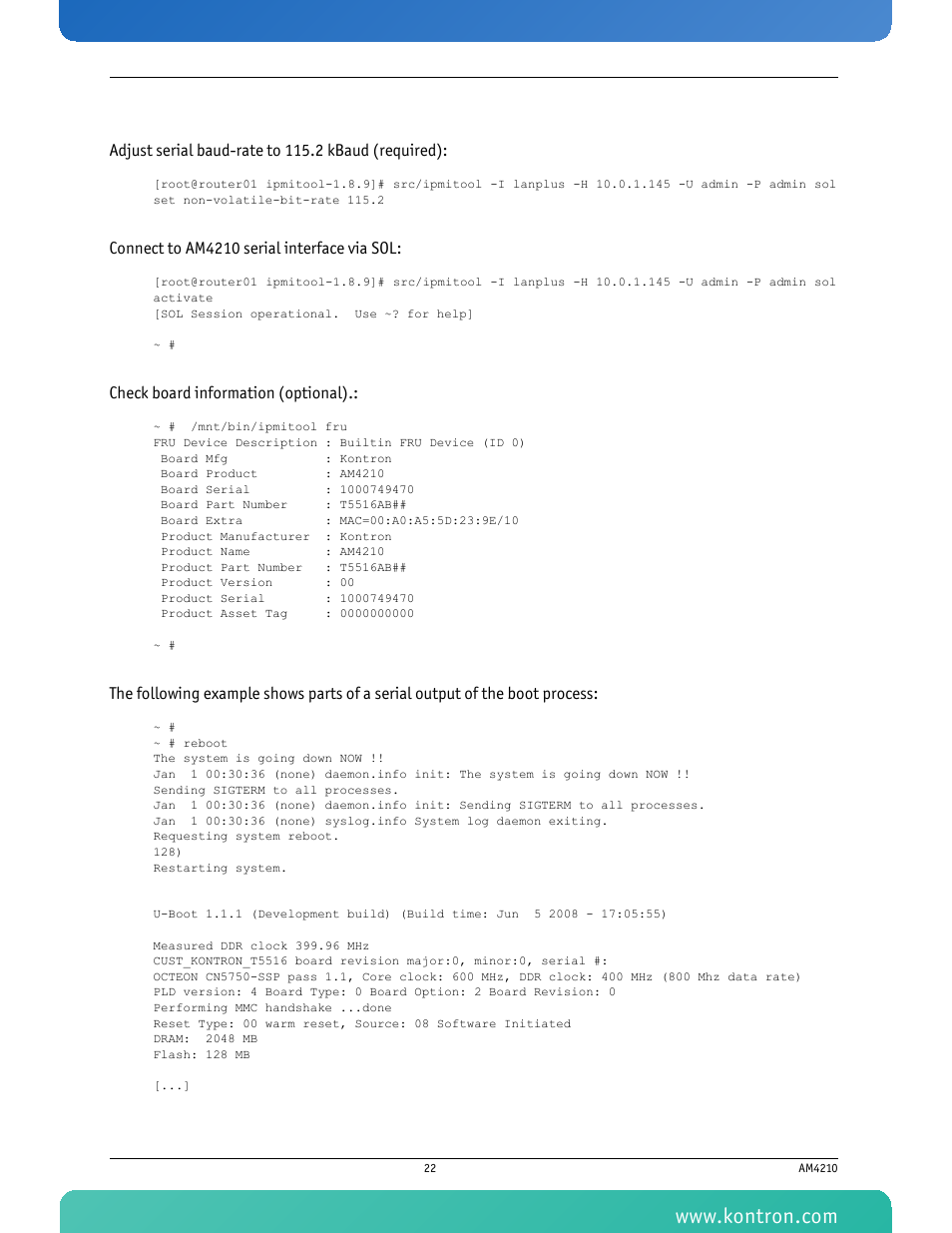 Kontron AM4210 User Manual | Page 37 / 91