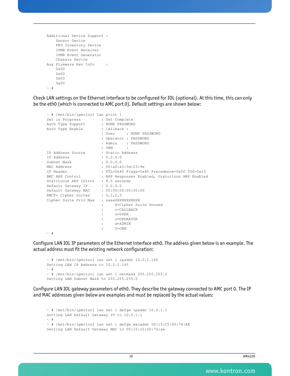 Kontron AM4220 User Manual | Page 34 / 90