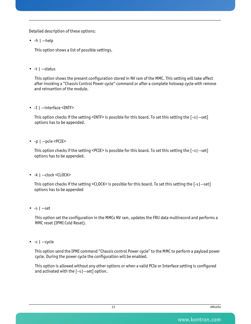 Kontron AM4204 User Manual | Page 38 / 89