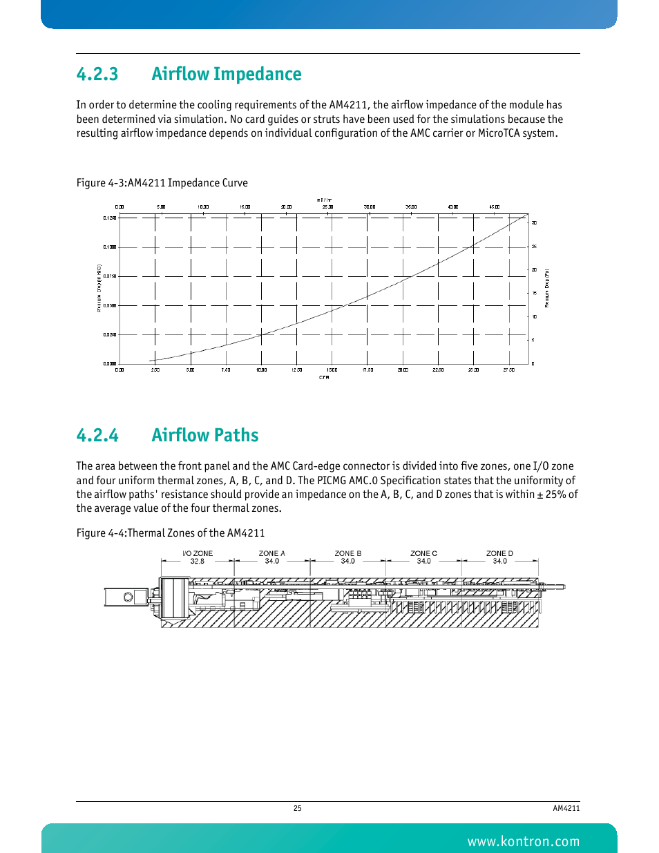 3 airflow impedance, 4 airflow paths, Airflow impedance | Airflow paths | Kontron AM4211 User Manual | Page 40 / 82