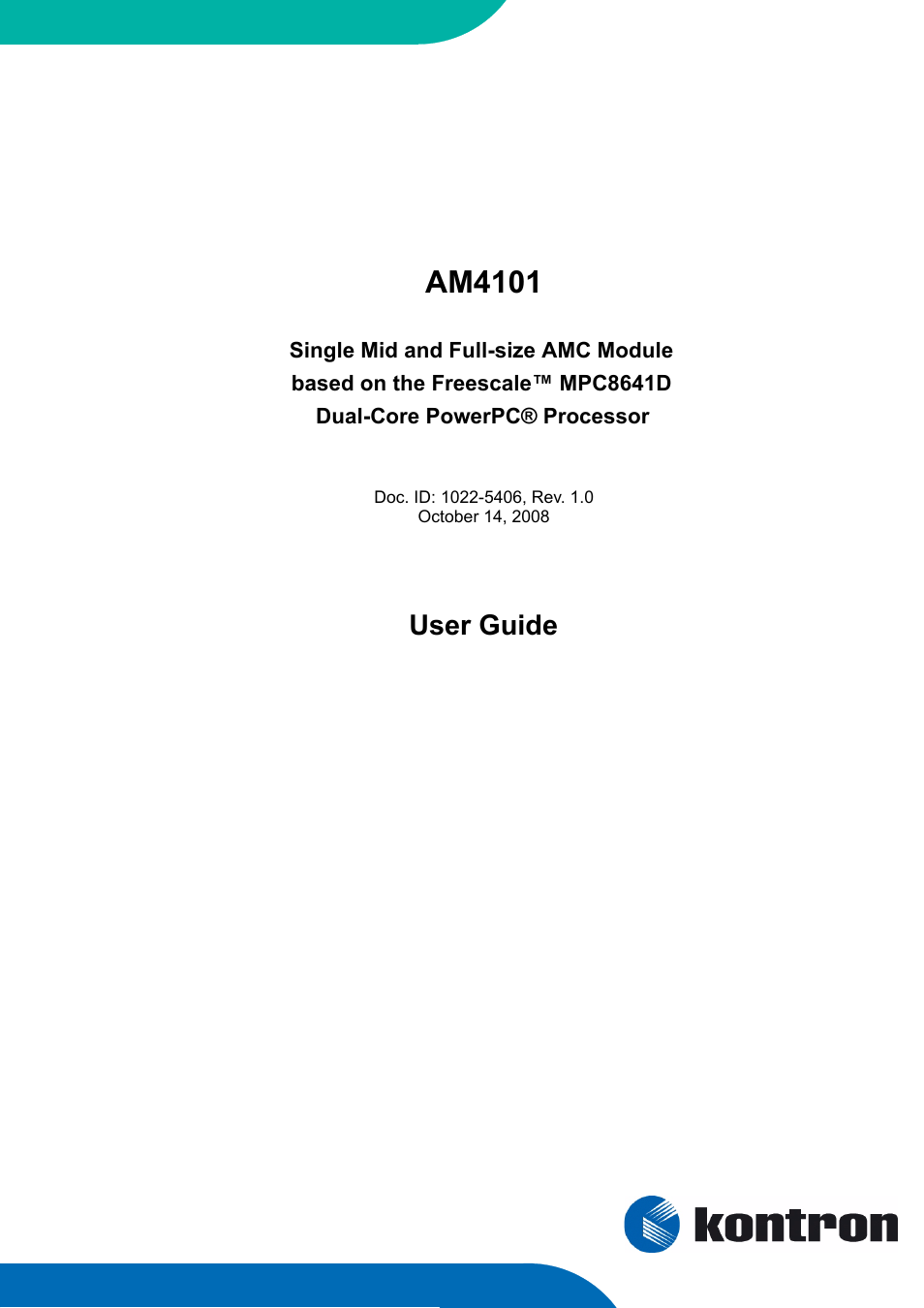 Kontron AM4101 User Manual | 30 pages