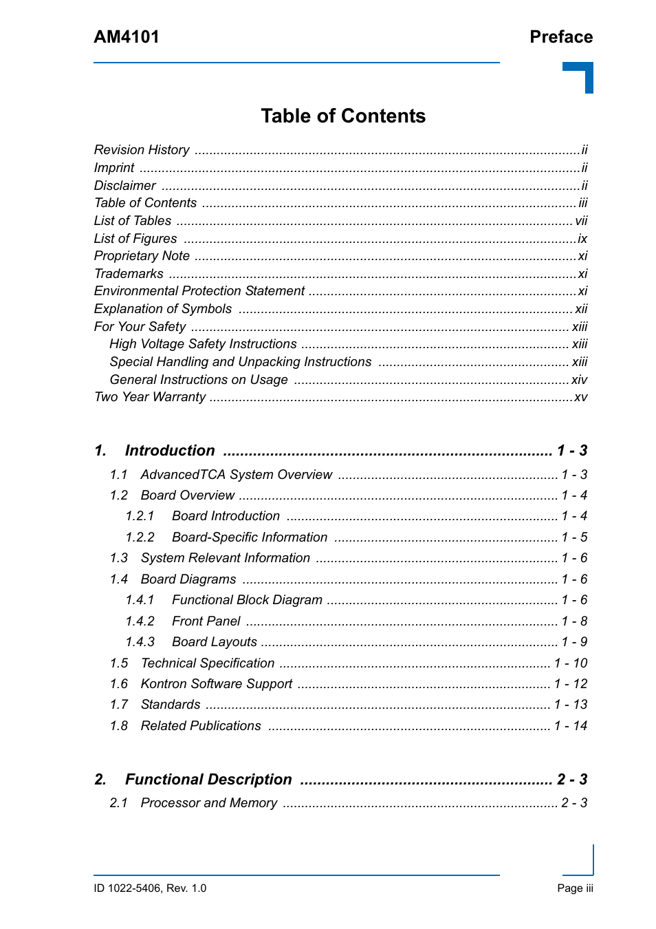 Kontron AM4101 User Manual | Page 3 / 30