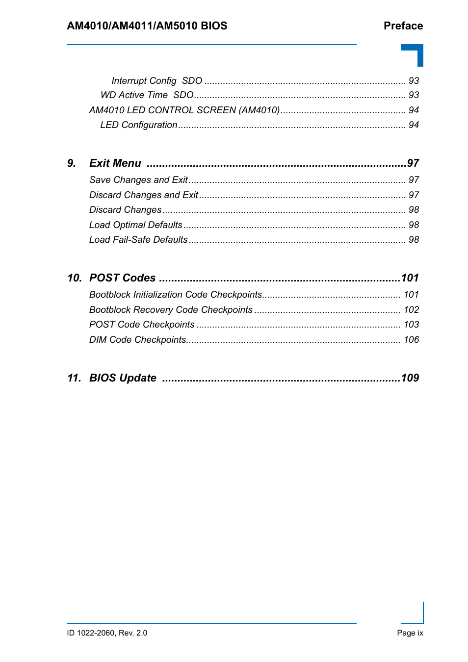 Kontron AM5010 BIOS User Manual | Page 9 / 120