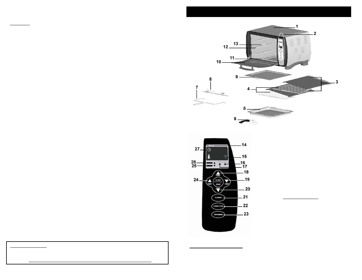 Save these instructions, Important safety instructions, For household use only | Getting to know your convection/rotisserie oven | Bravetti PLATINUM PRO TO230H User Manual | Page 2 / 8