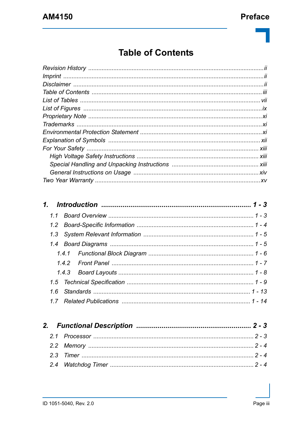 Kontron AM4150 User Manual | Page 3 / 30