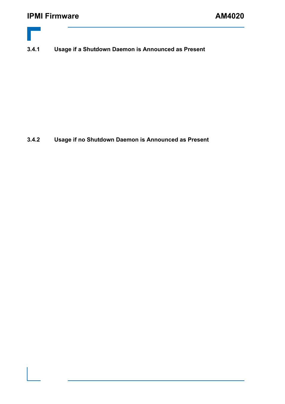 Usage if a shutdown daemon is announced as present, Ipmi firmware am4020 | Kontron AM4020 IPMI Firmware User Manual | Page 28 / 50