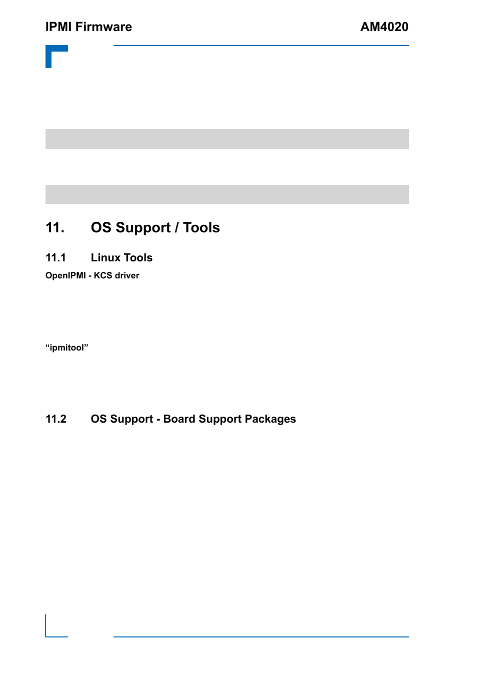 Os support / tools, 1 linux tools, 2 os support - board support packages | Ipmi firmware am4020 | Kontron AM4020 IPMI Firmware User Manual | Page 48 / 50