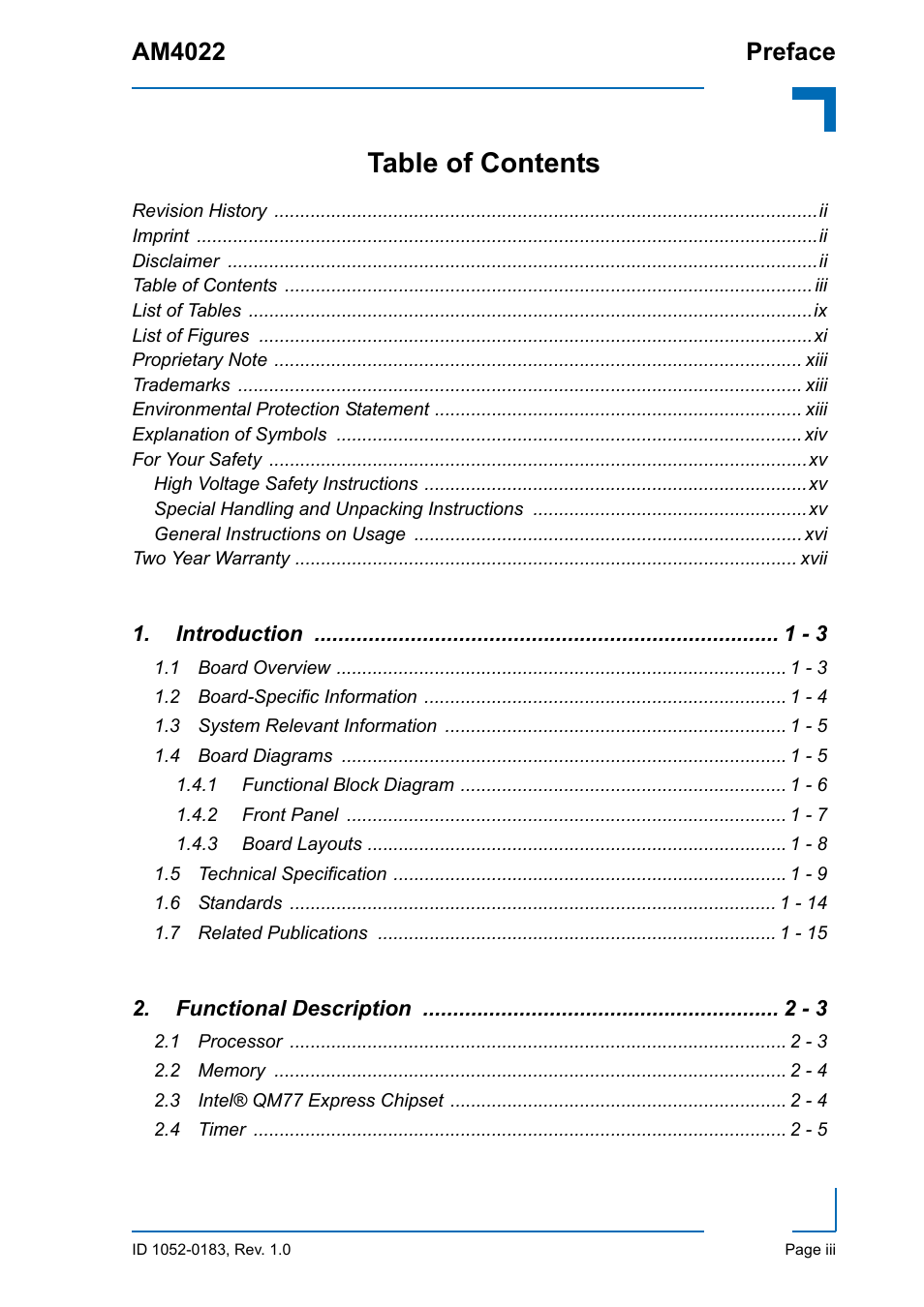 Kontron AM4022 User Manual | Page 3 / 34