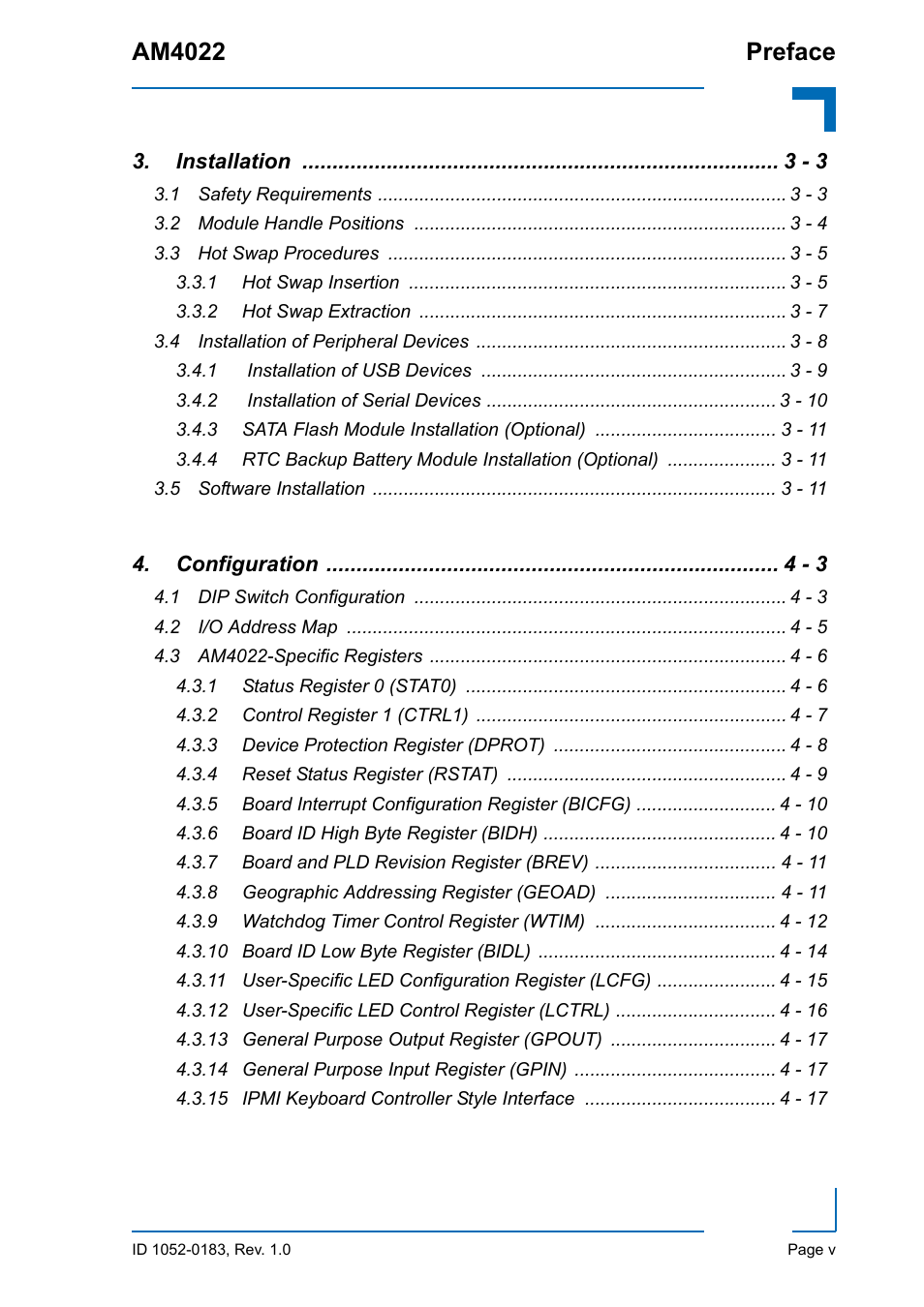 Am4022 preface | Kontron AM4022 User Manual | Page 5 / 34