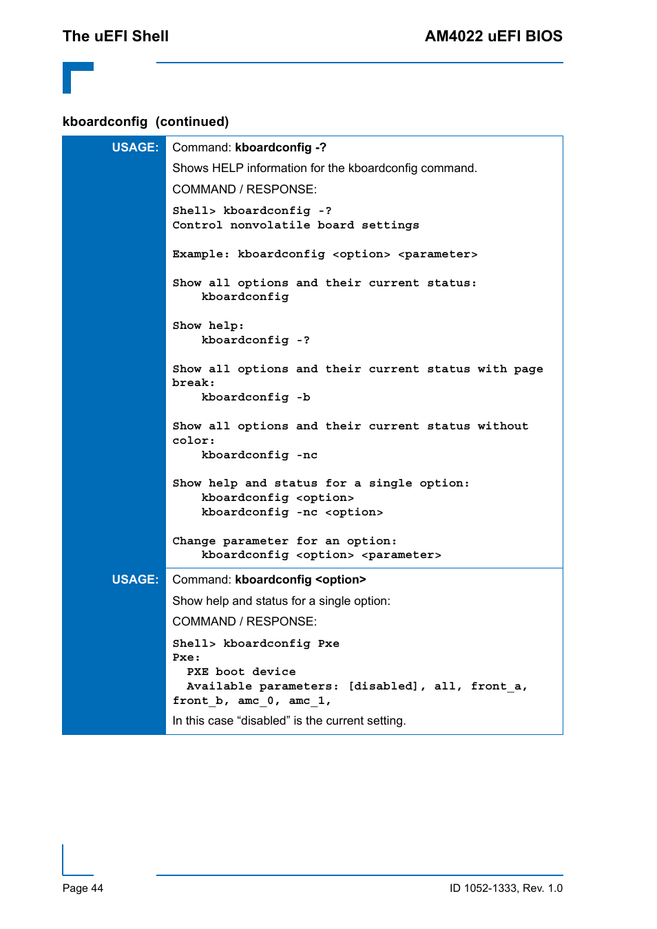 The uefi shell am4022 uefi bios | Kontron AM4022 uEFI BIOS User Manual | Page 50 / 76