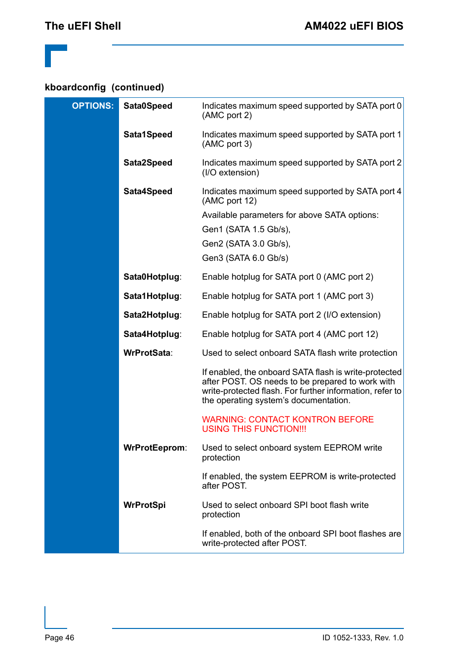 The uefi shell am4022 uefi bios | Kontron AM4022 uEFI BIOS User Manual | Page 52 / 76