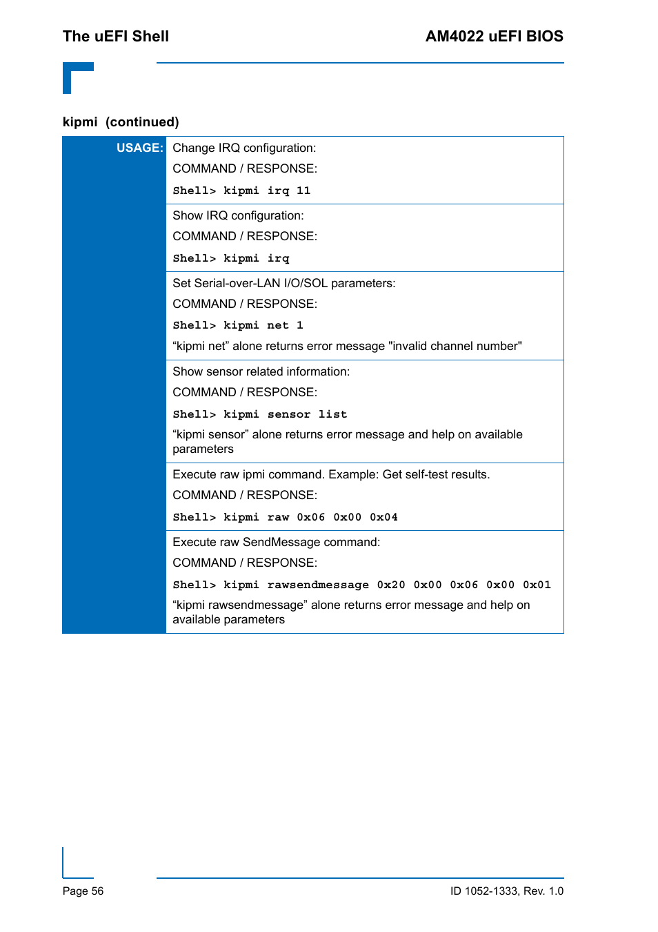 The uefi shell am4022 uefi bios | Kontron AM4022 uEFI BIOS User Manual | Page 62 / 76