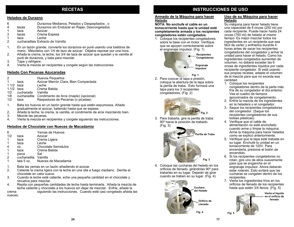 Instrucciones de uso recetas | Bravetti KP300H User Manual | Page 19 / 22