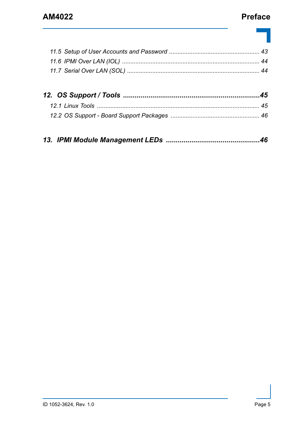 Am4022 preface | Kontron AM4022 IPMI Firmware User Manual | Page 5 / 48