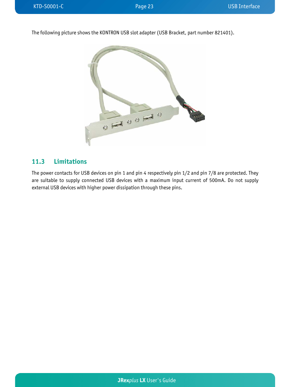 3 limitations | Kontron JRexplus-LX User Manual | Page 27 / 60