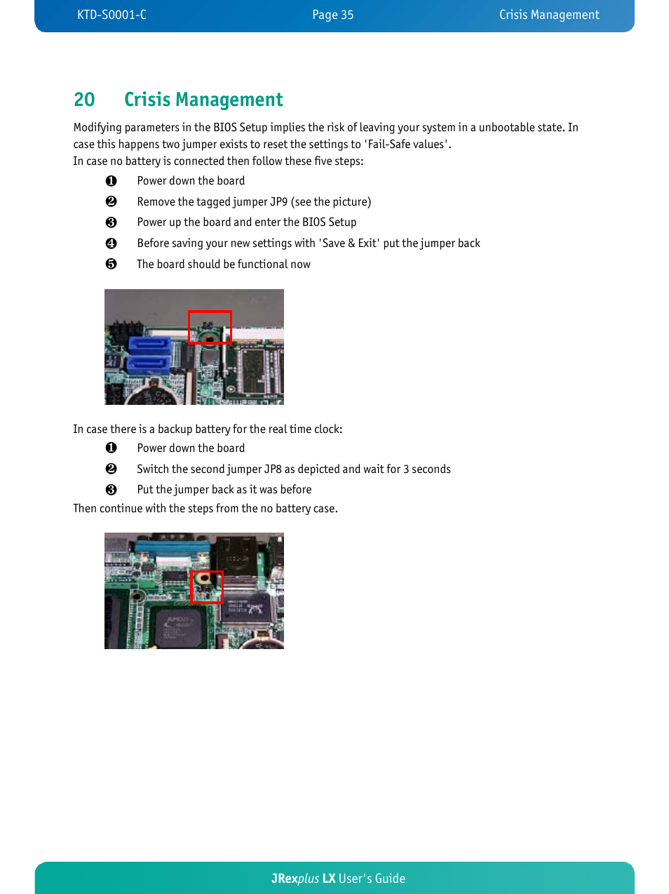 20 crisis management | Kontron JRexplus-LX User Manual | Page 39 / 60