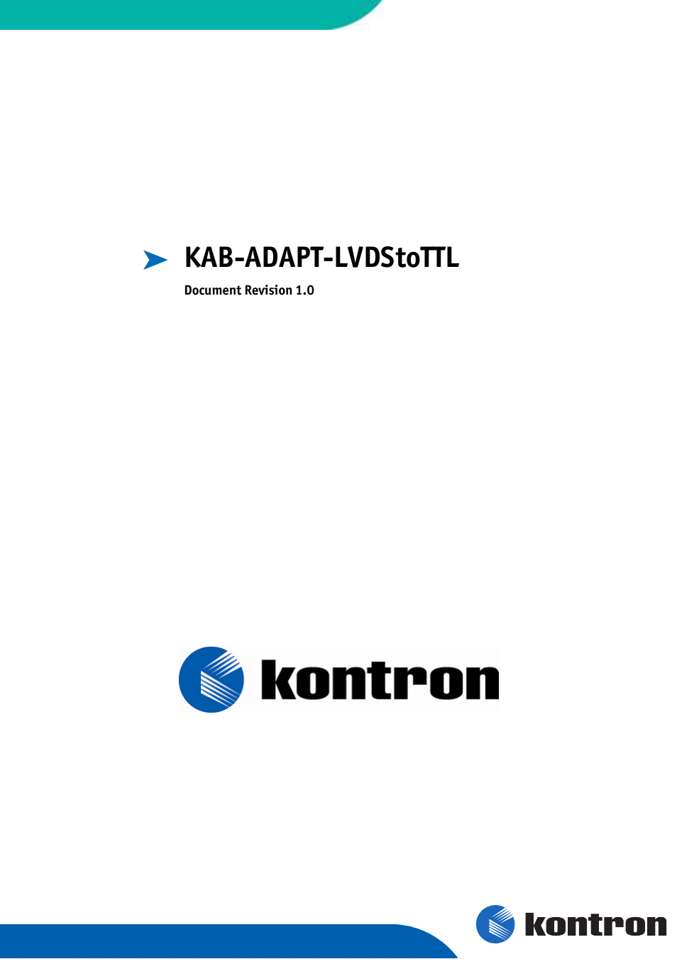 Kontron KAB-Adapt-LVDStoTTL User Manual | 10 pages