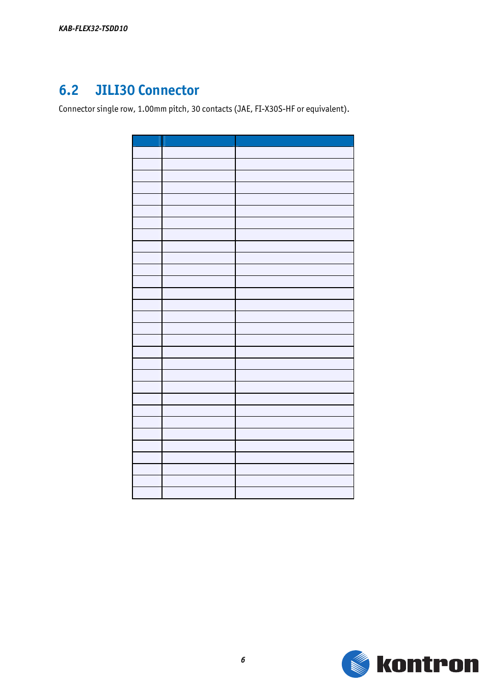 2 jili30 connector | Kontron KAB-Adapt-LVDStoTTL User Manual | Page 8 / 10