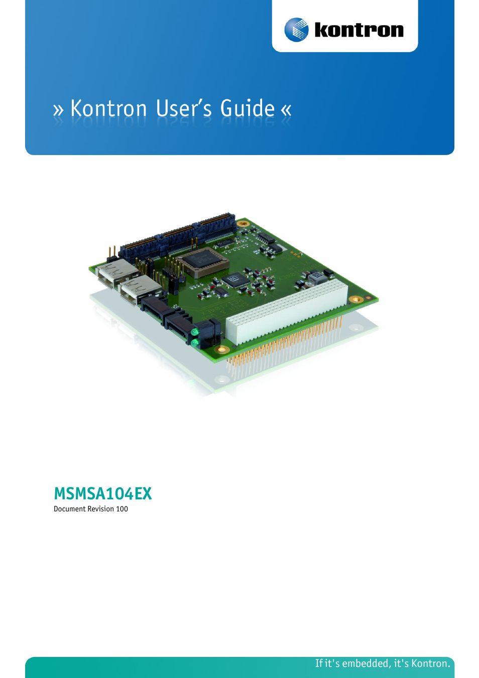 Kontron MSMSA104EX User Manual | 28 pages