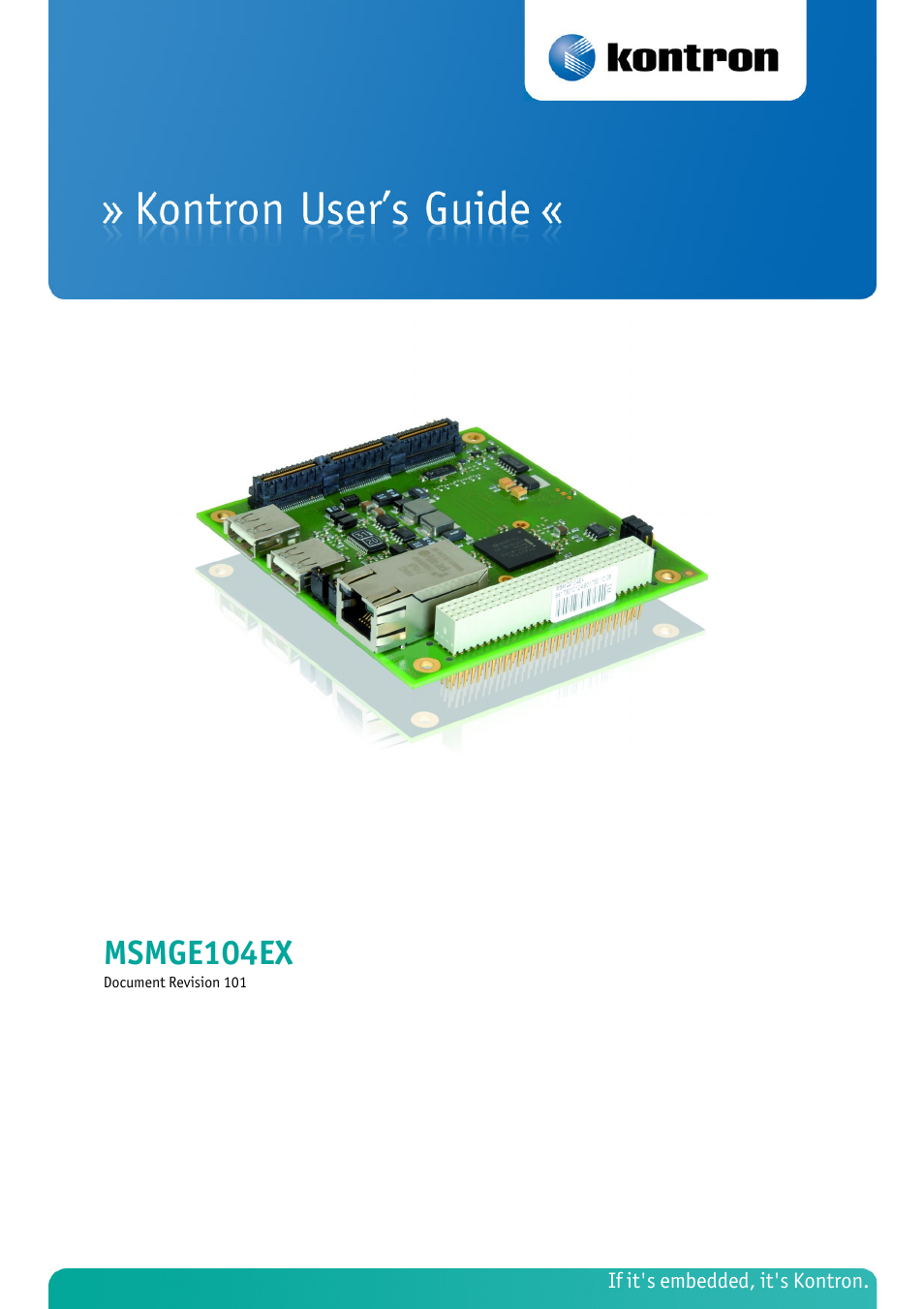 Kontron MSMGE104EX User Manual | 28 pages