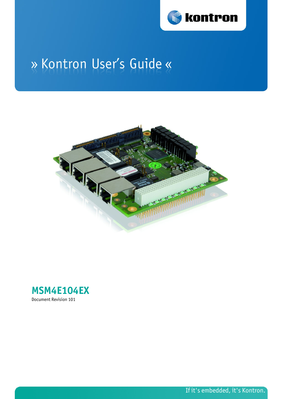 Kontron MSM4E104EX User Manual | 27 pages