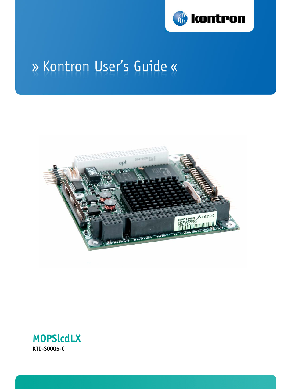 Kontron MOPSlcdLX User Manual | 54 pages