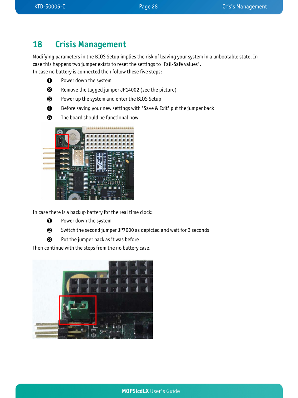 18 crisis management | Kontron MOPSlcdLX User Manual | Page 32 / 54