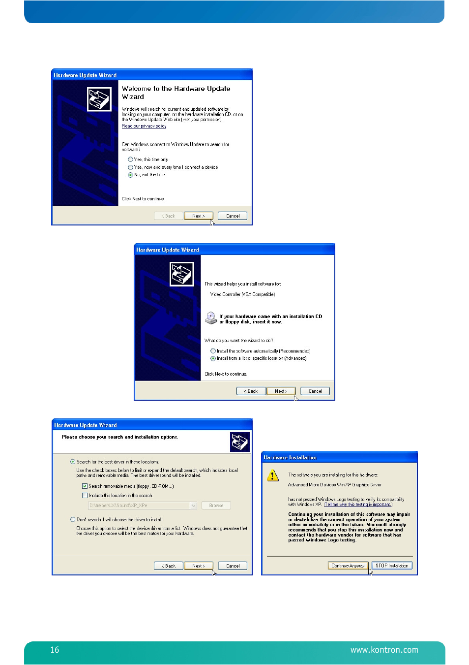 Kontron MSM800BEV V101 BIOS User Manual | Page 18 / 58