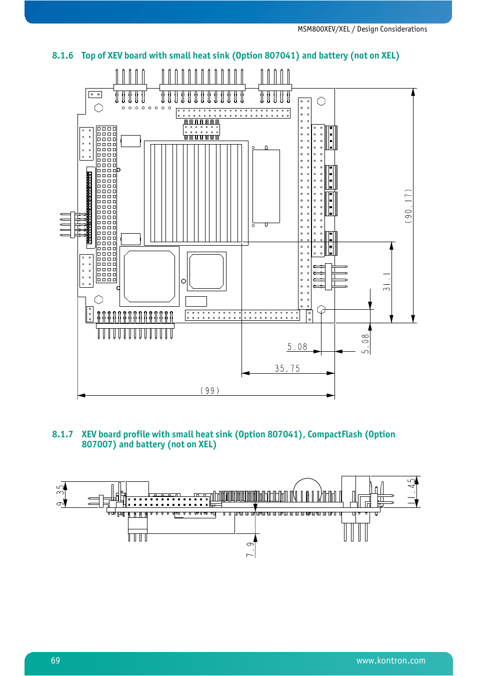 Not on xel) | Kontron MSM800XEL User Manual | Page 71 / 105