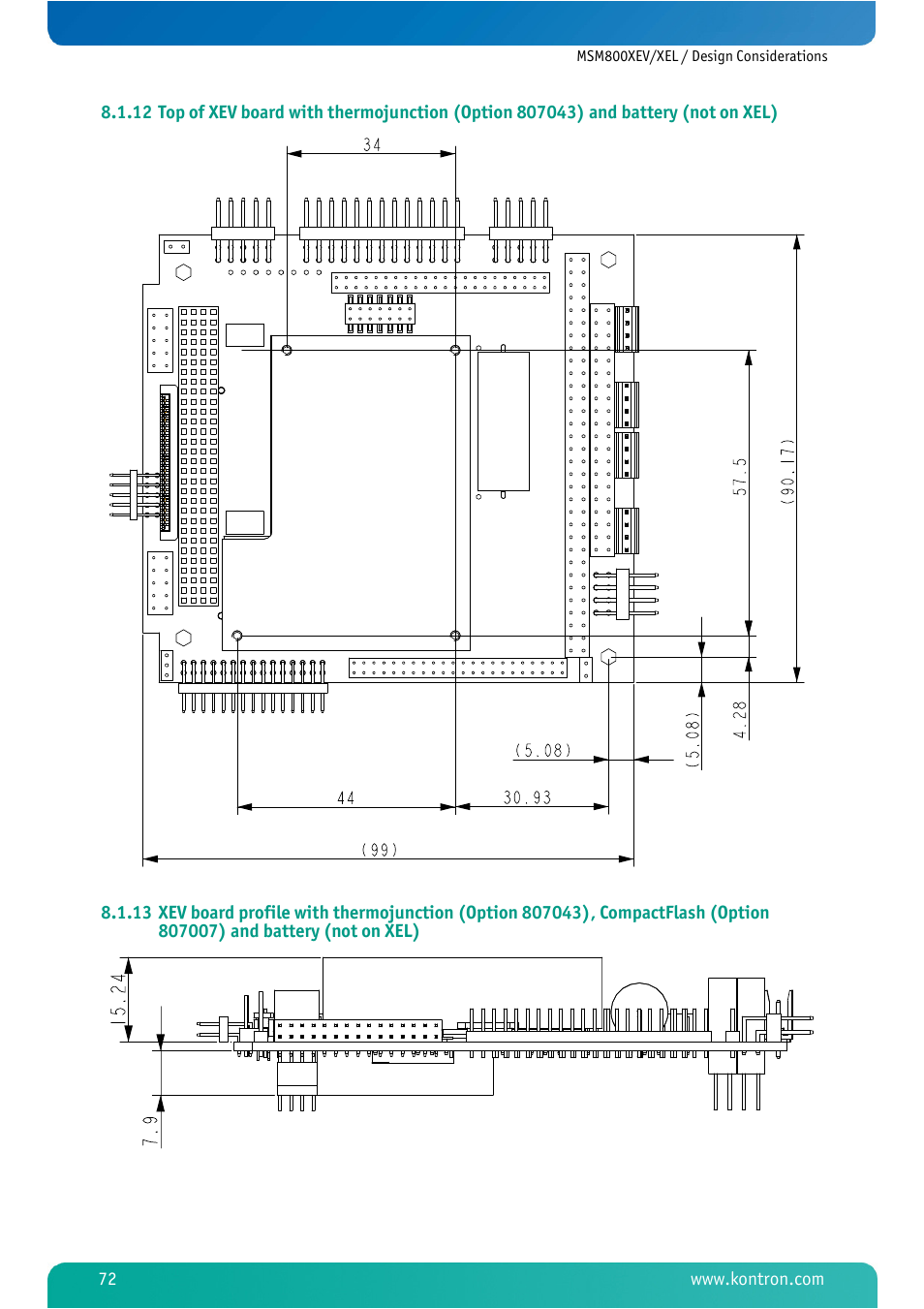 Not on xel) | Kontron MSM800XEL User Manual | Page 74 / 105