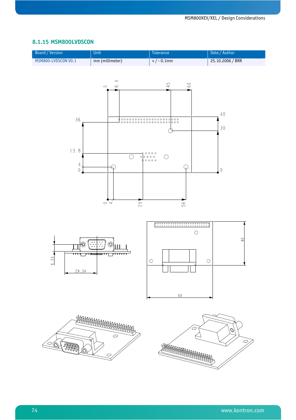15 msm800lvdscon, Msm800lvdscon | Kontron MSM800XEL User Manual | Page 76 / 105