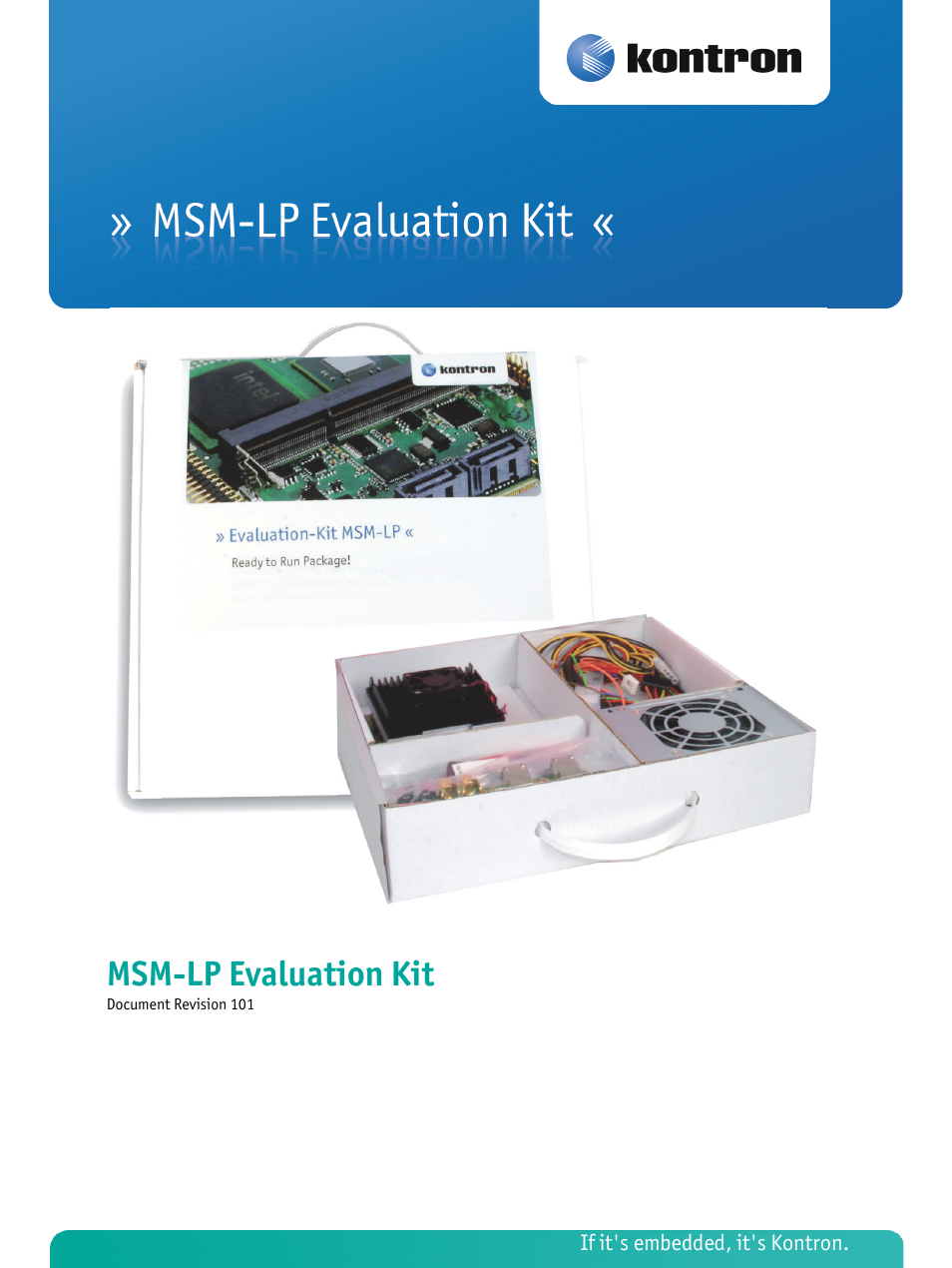 Kontron MSM-LP Manual Start-up Guide V101 User Manual | 6 pages