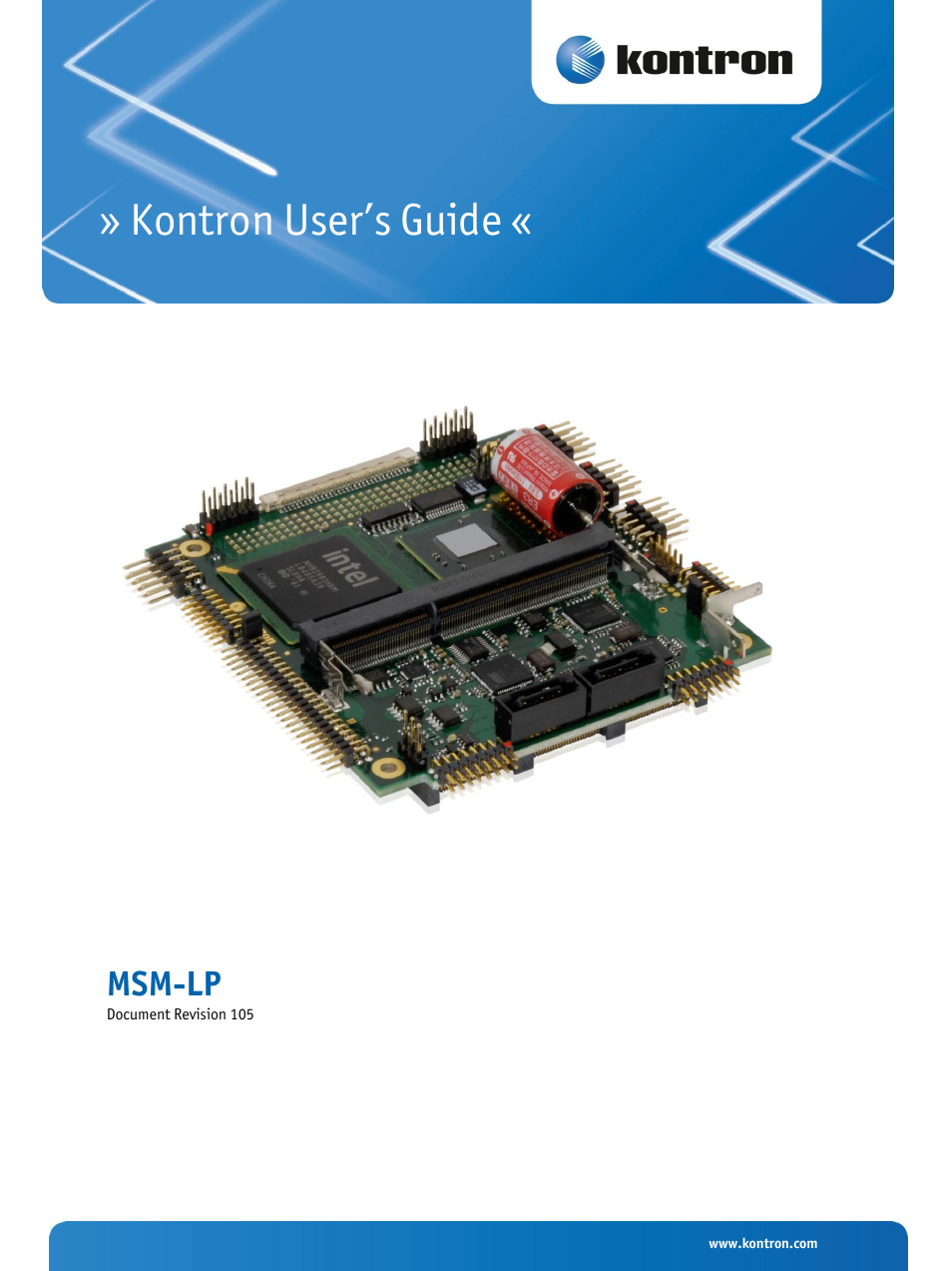 Kontron MSM-LP Manual User Guide V106 User Manual | 72 pages