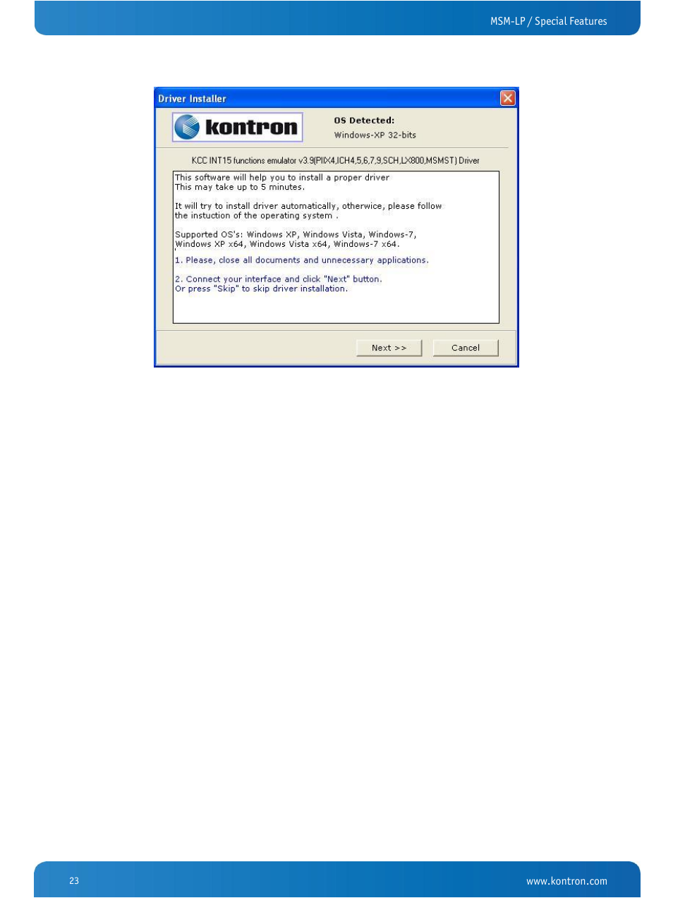 Kontron MSM-LP Manual User Guide V106 User Manual | Page 27 / 72