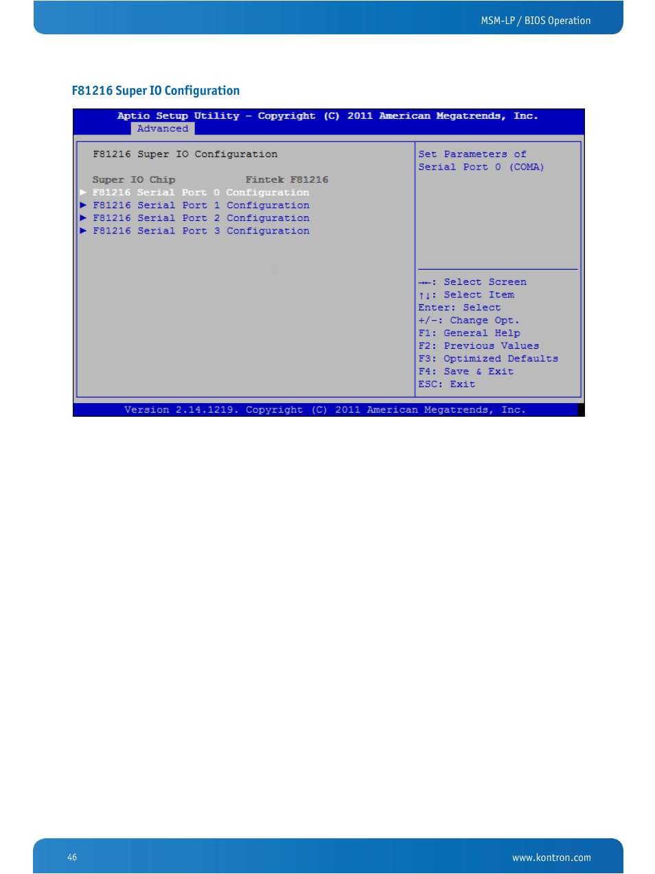 Kontron MSM-LP Manual User Guide V106 User Manual | Page 50 / 72