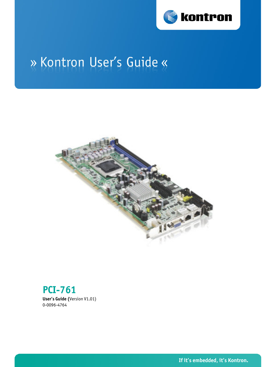 Kontron PCI-761 User Manual | 86 pages