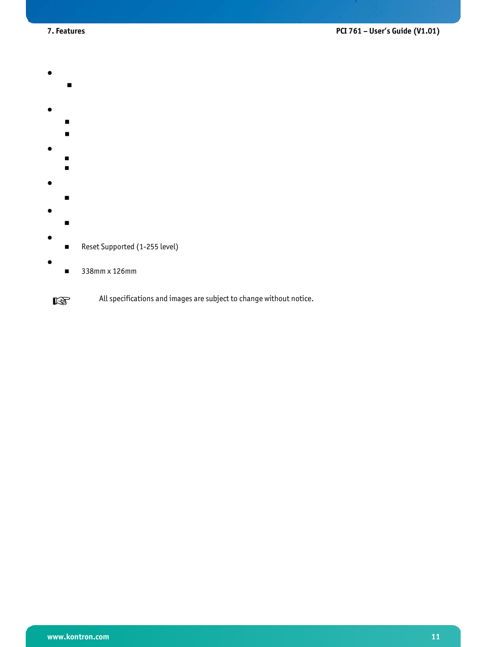 Kontron PCI-761 User Manual | Page 13 / 86